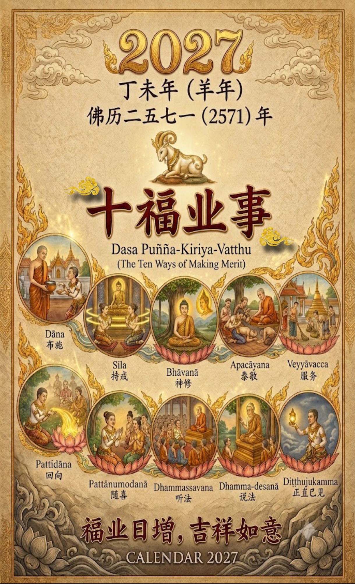 2027 Table Calendar